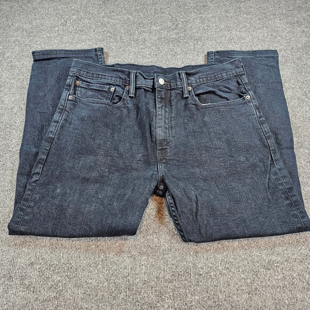 Levi's Mens 36x27 (36x30 Tag) Dark Wash 502 Regular Taper Jeans Casual Workwear